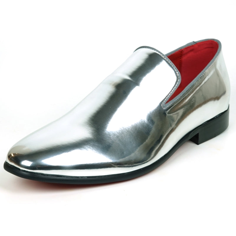 FI-7548 Silver Patent Slip On Leafer Fiesso by Aurelio Garcia 13