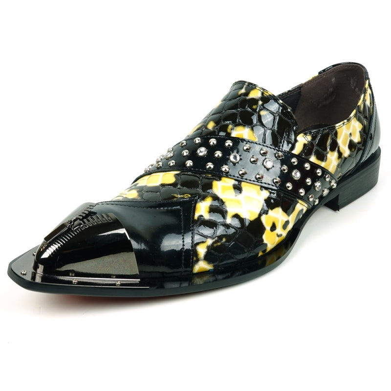 New Men's Fiesso Black Red Shoes FI 6933 main image 1