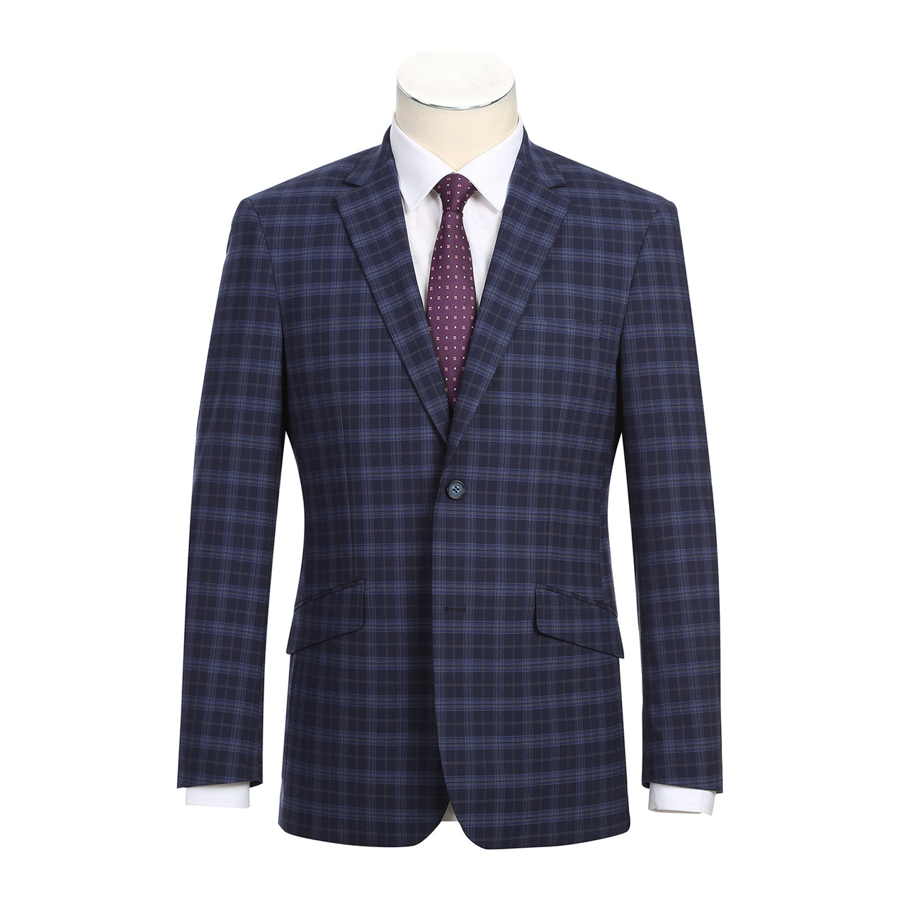 Alessandro Vitello by Renoir New Slim Fit Burgundy Blazer 294-24