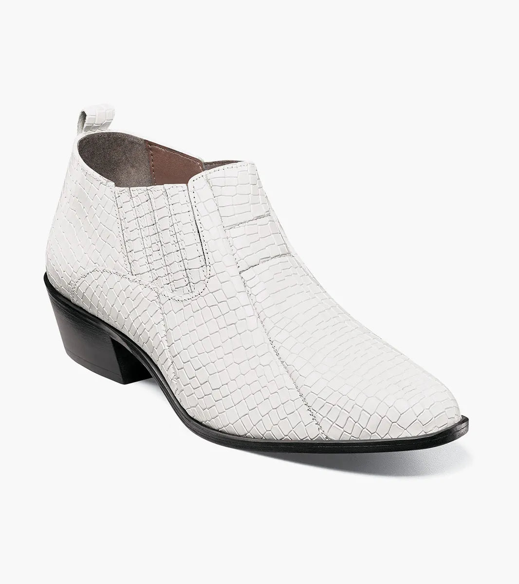Stacy Adams - Sandoval Cuban Heeled Boot - White - 25666-100  display picture 1