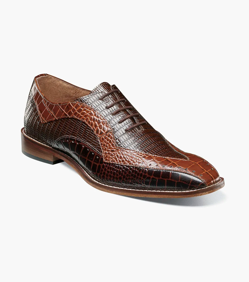 stacy adams dress shoes brown Stacy Adams Shoes Tallero V-Tip Oxford Brown Multi Size 8.5
