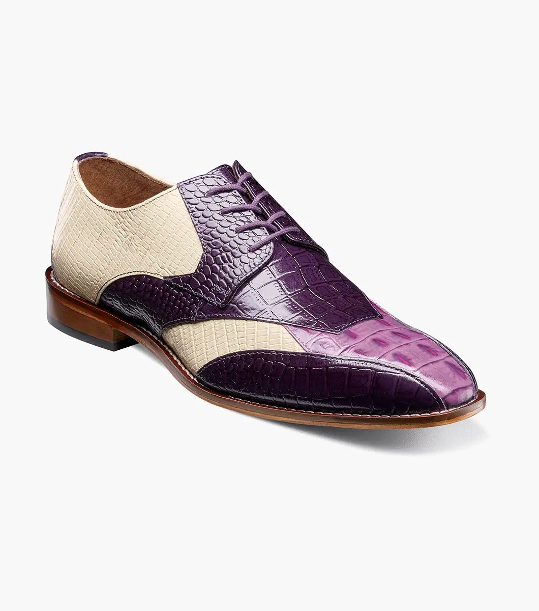 Stacy Adams - Tristano Modified Bike Toe Oxford - Purple  display picture 1