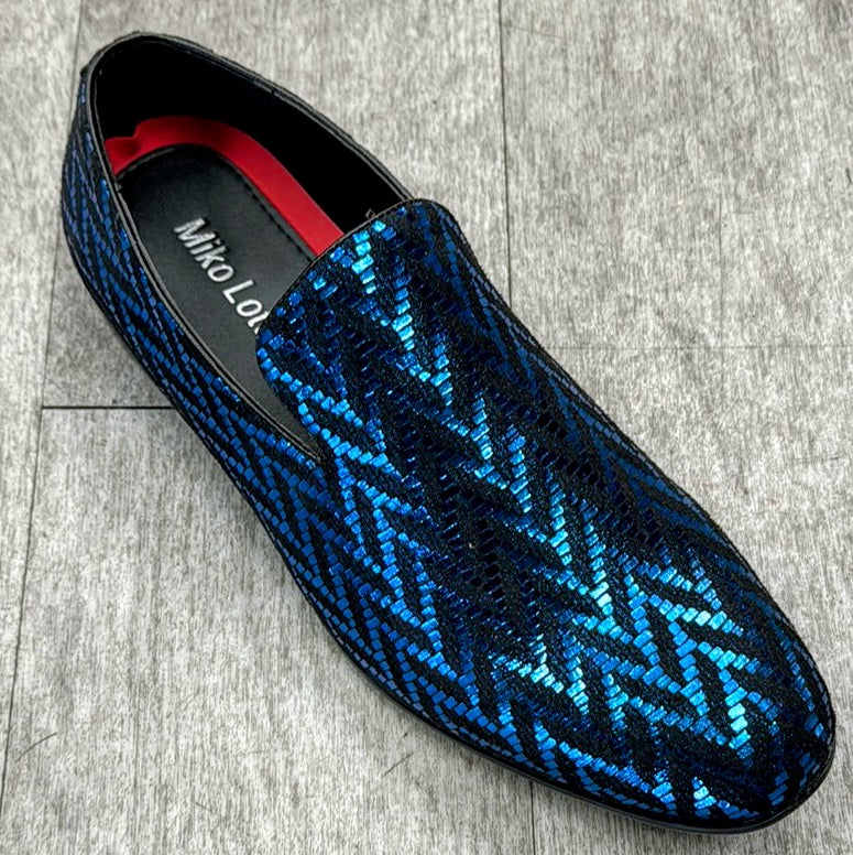 Exclusive Formal Dress Shoe Blue / Black B2383 9 Exclusive Formal Dress Shoe Blue / Black B2383 9