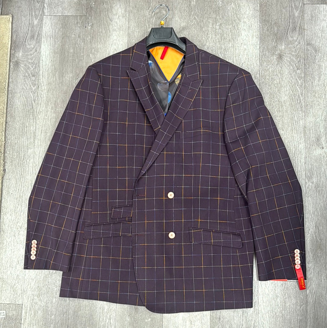 Inserch Slim Linen Blazer SU880-00109 Burnt Orange (IN STORE) (FINAL SALE) (SIZE S M ONLY) main image 0