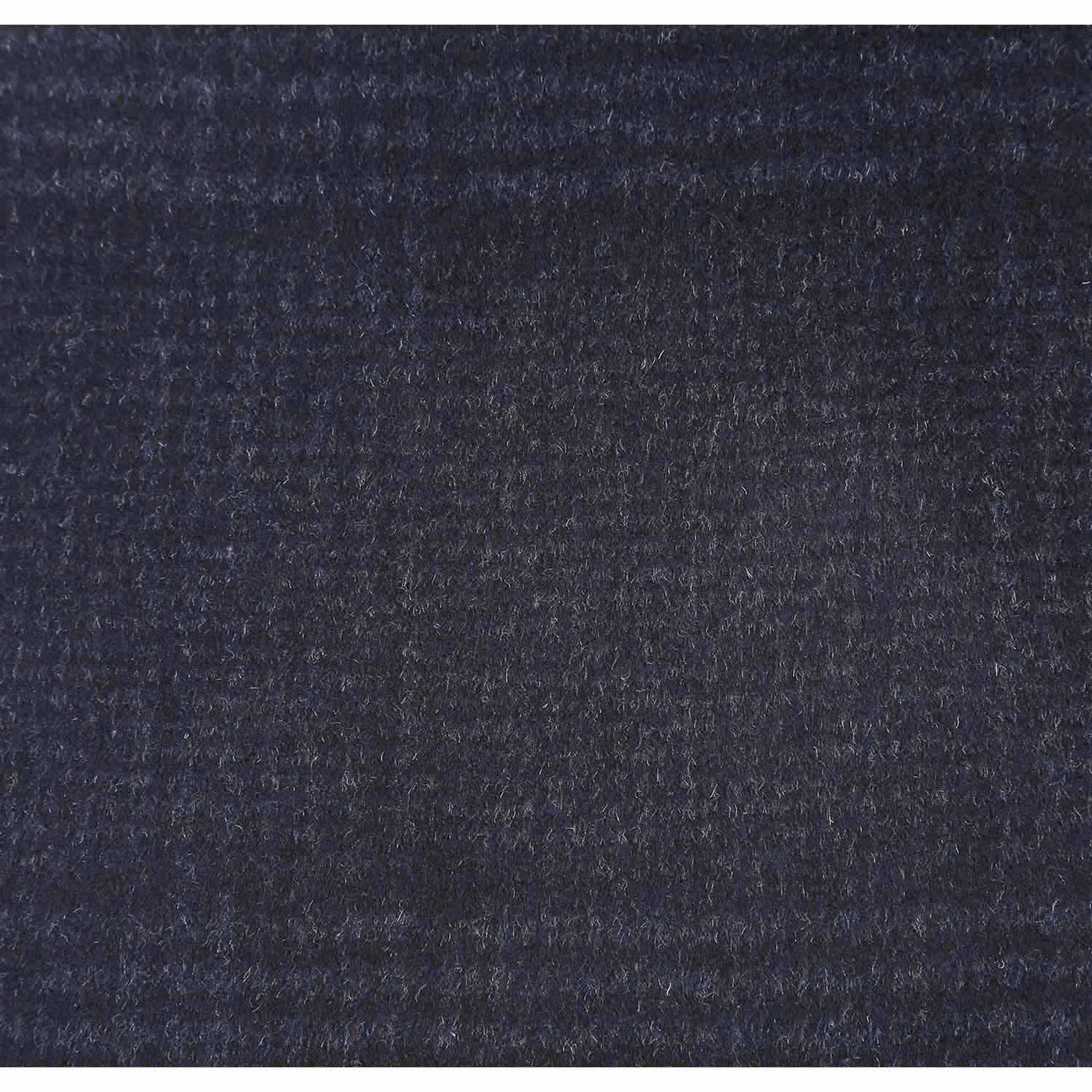 The ALESSANDRO VITELLO Blue Long Coat 830-3 from Alessandro Vitello showcases a classic single-breasted design with a three-button closure against a white background. Crafted from fine wool in a dark plaid pattern, it features a sophisticated notch lapel and includes a zip-up inner layer visible at the collar.