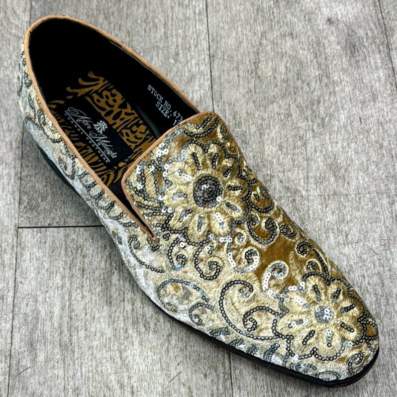 exclusive Formal Dress Shoe Yellow / Silver 6734 13