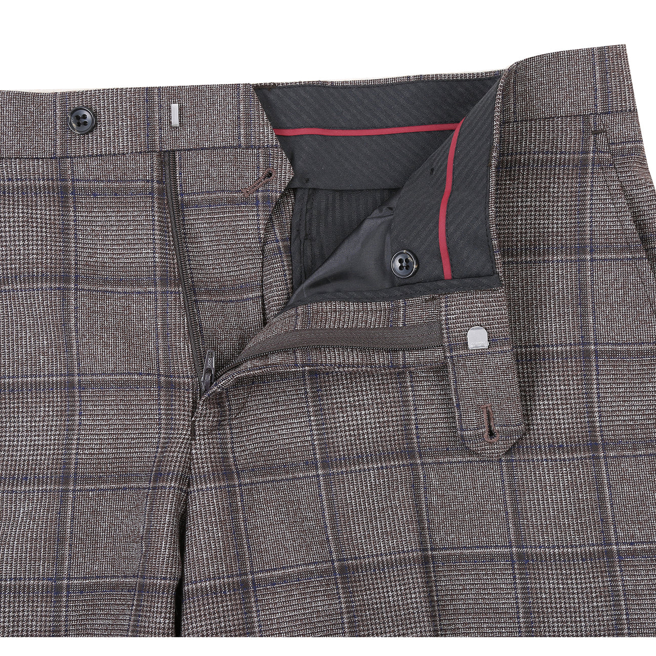 The Alessandro Vitello ALESSANDRO VITELLO Slim Fit Sport Coat 565-8 features a gray plaid wool design with black and white checks, single breasted front, two buttons, flap pockets, and an orange pocket square for a sleek look.