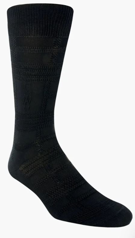 Stacy Adams Tonal Plaid Black Dress Sock – Unique Design Menswear