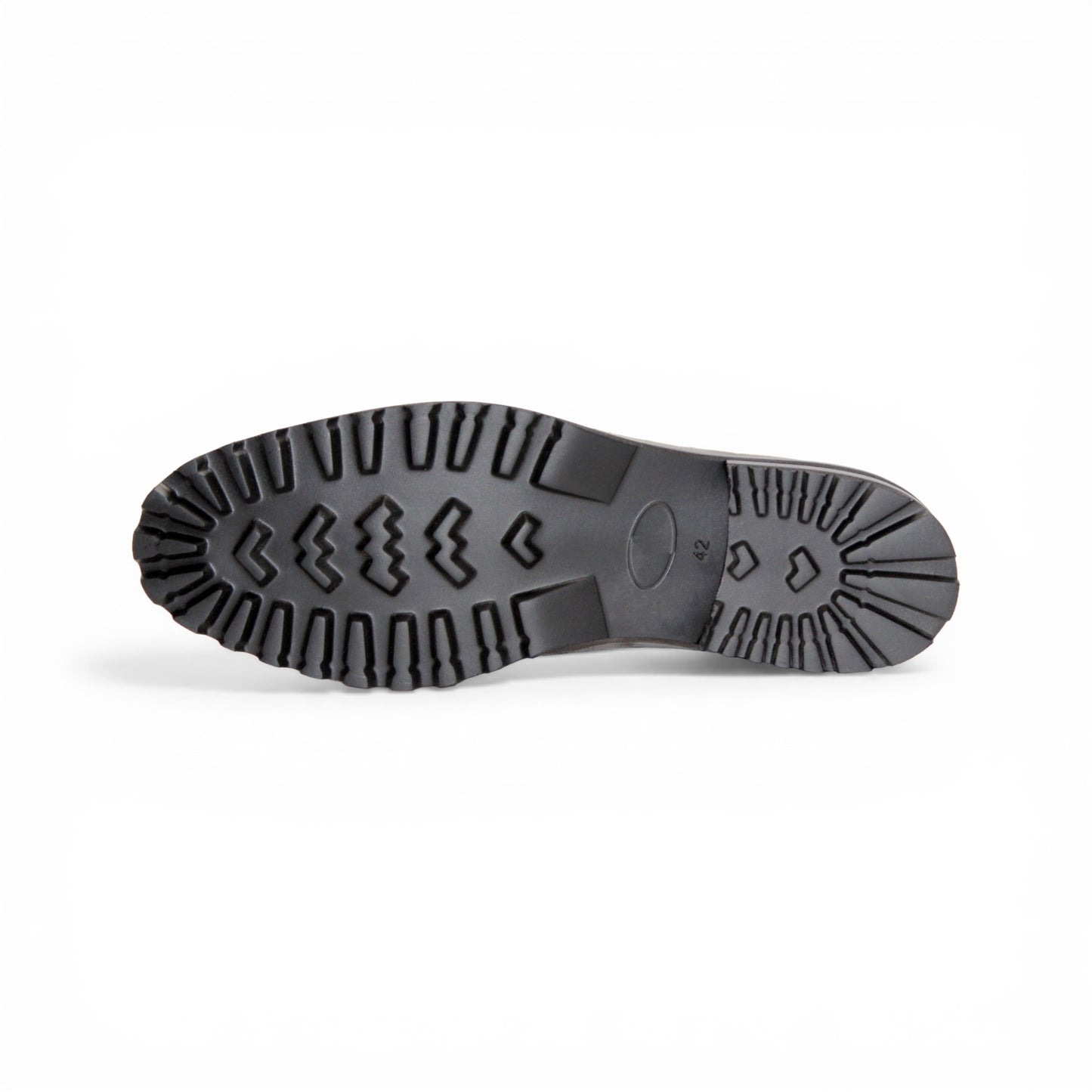Emilio Franco EF363 Black loafer featuring a genuine Nabuk leather upper, metal bit detail, visible red inner lining, black rubber sole, and toe stitching, displayed on a white background.