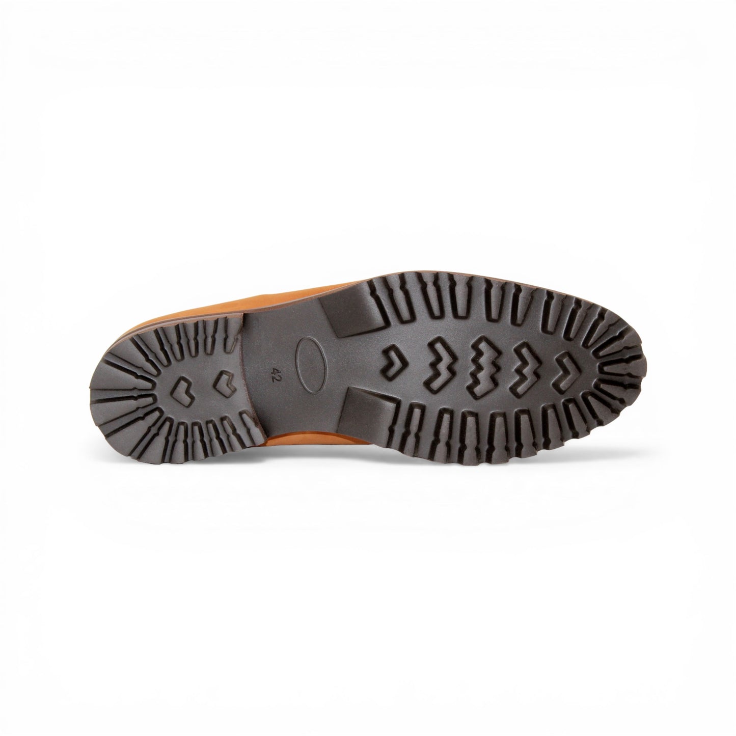 The Emilio Franco EF363 Cuoio loafer features genuine Nabuk tan leather with a metal bit detail on the upper and a dark brown rubber sole, displayed in a left side profile against a white background. Expertly crafted by Emilio Franco in the tradition of Italian shoemaking.