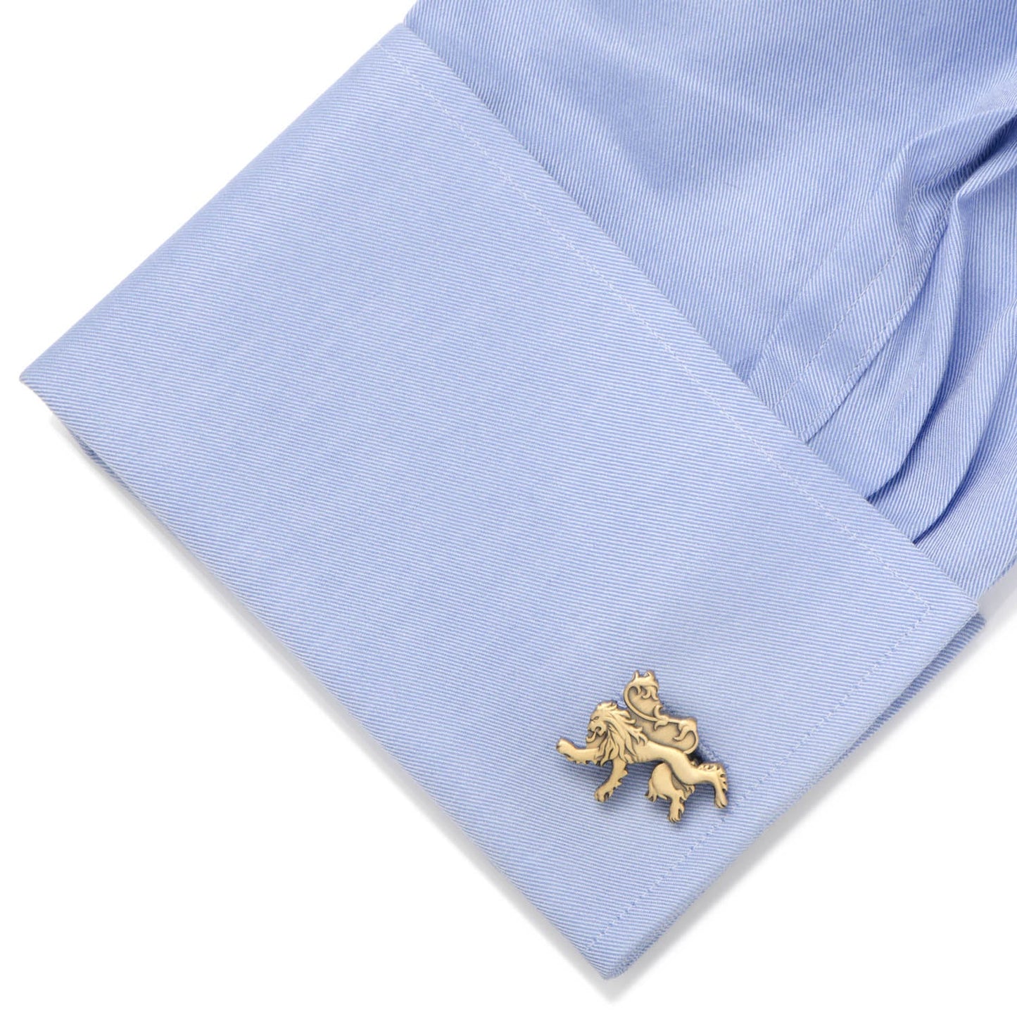 Game of Thrones Lannister Lion Sigil Cufflinks by Cufflinks.com—bronze-toned, lion-shaped, and engraved with "Game of Thrones" on the back—ideal for fans seeking elegant sigil-themed accessories.