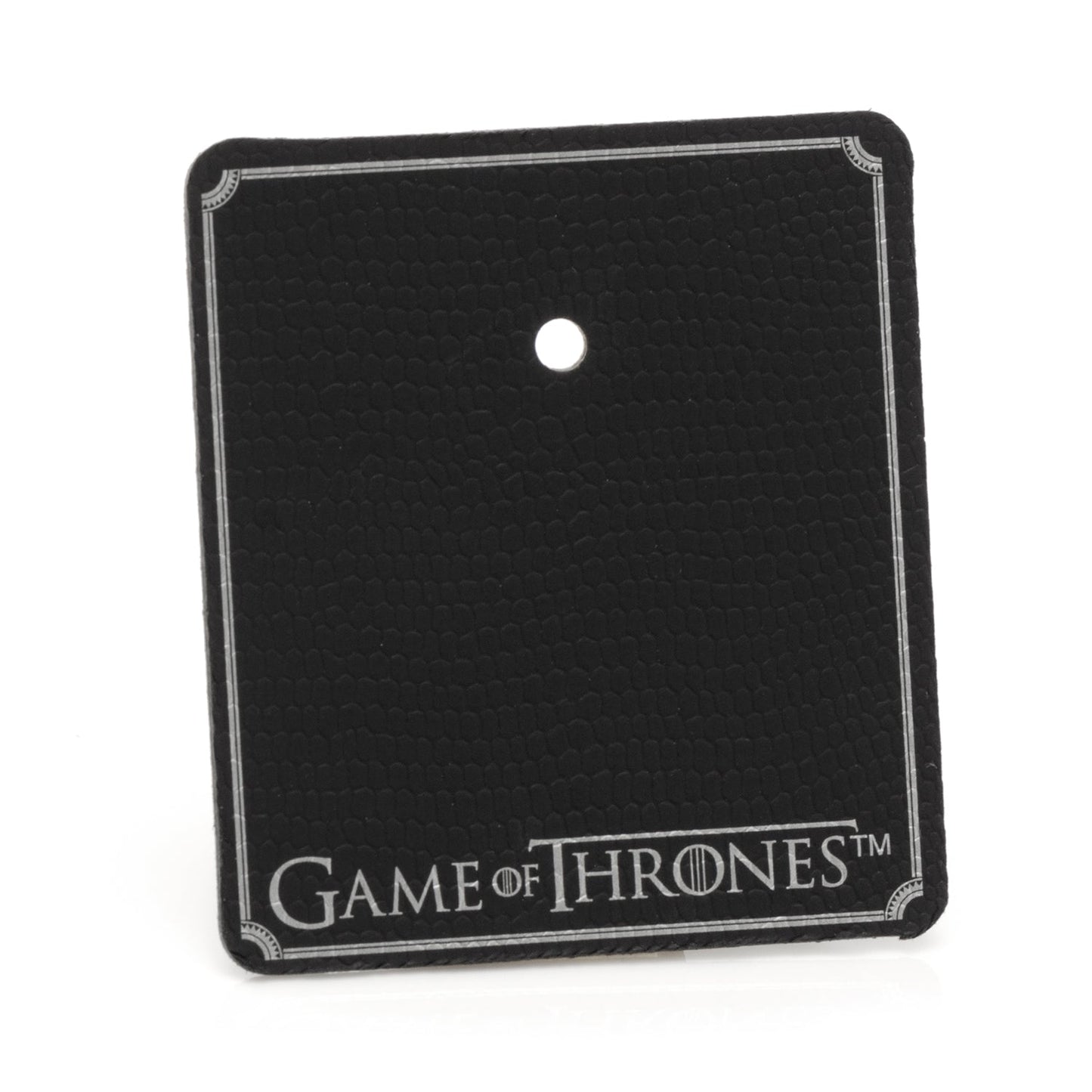 The Game of Thrones Stark Direwolf Antiqued Lapel Pin by Cufflinks.com features a detailed wolf's head, making it the ideal collectible for any House Stark or Game of Thrones fan.