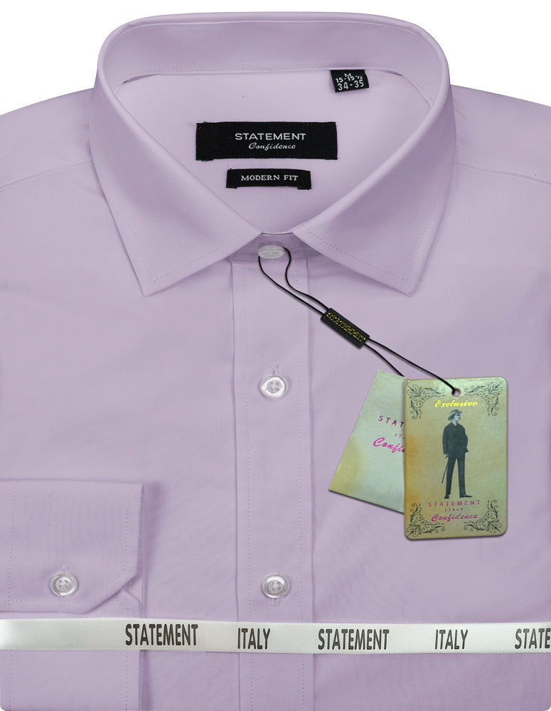 STATEMENT CLOTHING | BASIC COTTON DRESS SHIRT STA-100-LAVENDER Unique Design Menswear STATEMENT CLOTHING | BASIC COTTON DRESS SHIRT STA-100-LAVENDER Unique Design Menswear
