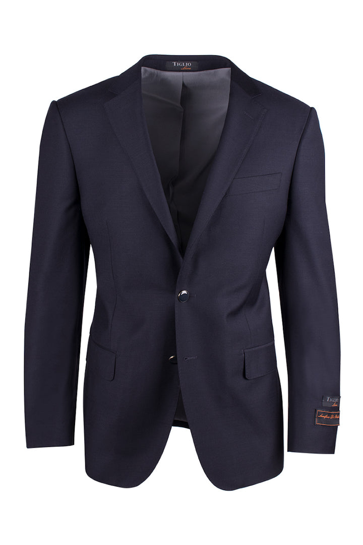 Tiglio Luxe Navy with Red and Blue Windowpane Dolcetto Modern Fit, Pure Wool Jacket TL2641