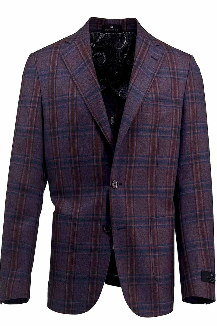 Tiglio Luxe Gray with Windowpane Dolcetto Modern Fit, Pure Wool Jacket TL3326 main image 1
