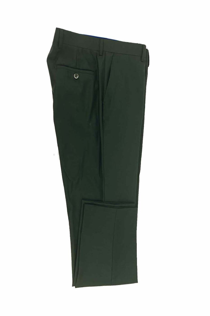 Forest Green Flat Front Slim Fit Wool Dress Pant 2564 by Tiglio Luxe TIG4186 30 Forest Green Flat Front Slim Fit Wool Dress Pant 2564 by Tiglio Luxe TIG4186 30