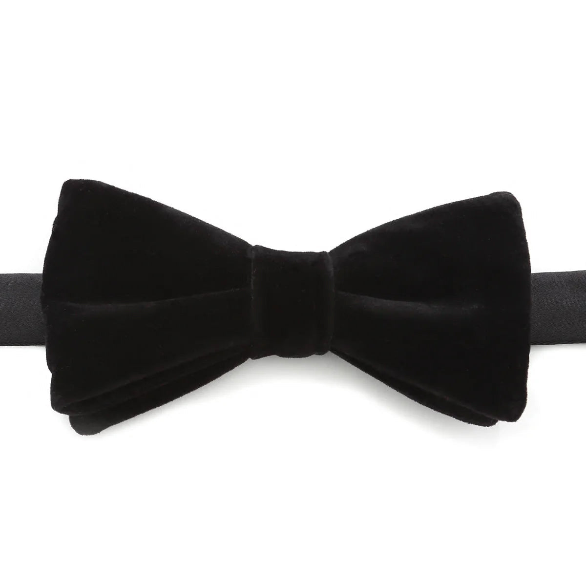 The VDP Black Velvet Bow Tie by Cufflinks.com features a classic shape and luxurious black velvet, shown against a white background.