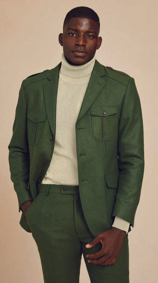 Green Blazer With Turtleneck So Chic Ruched Turtleneck Top Deep