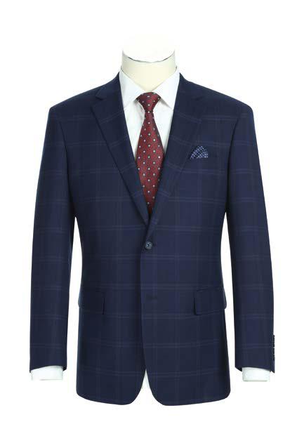 Alessandro Vitello by Renoir Black Classic Fit Flat Front Suit Separate Pants 201-1