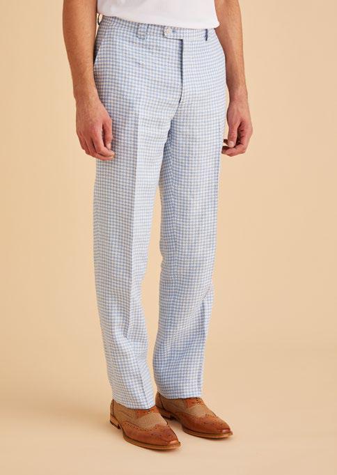Inserch Houndstooth Linen Blazer BL279-00035 Rust