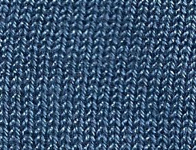 Close-up view of the Inserch Cotton Blend V-Neck Sweater Vest in China Blue 4508, highlighting the interlocking yarn texture and pattern in a soft cotton-acrylic blend.