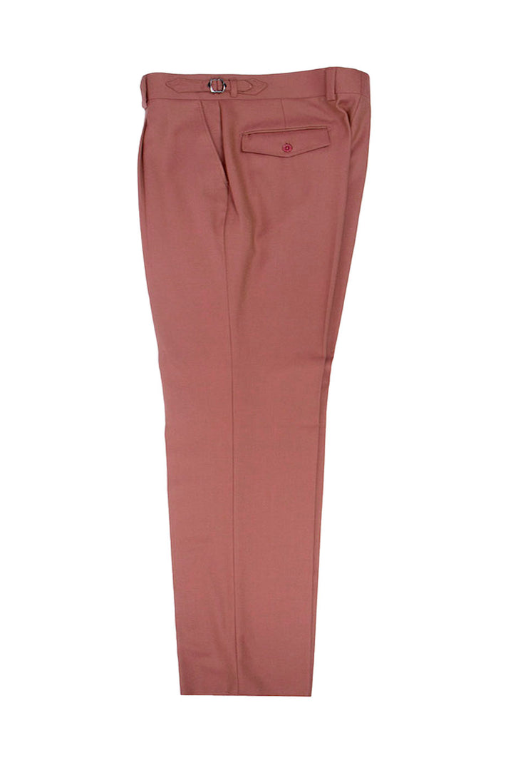 The Tiglio Luxe Rosewood Semi-Wide Leg Wool Marbella Dress Pants TL8193 by Tiglio Luxe are crafted from extra fine wool fabrics, featuring a back pocket and belt loop, with a semi wide leg fit for added comfort.