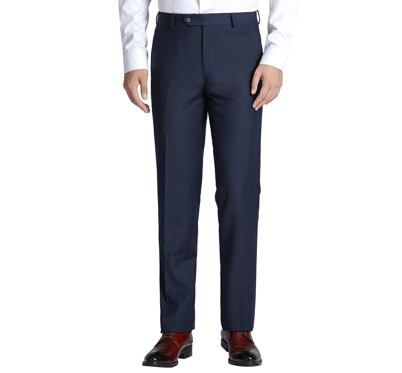 Alessandro Vitello by Renoir Blue Slim Fit Flat Front Wool Suit Pant 508-19 46R Alessandro Vitello by Renoir Blue Slim Fit Flat Front Wool Suit Pant 508-19 46R