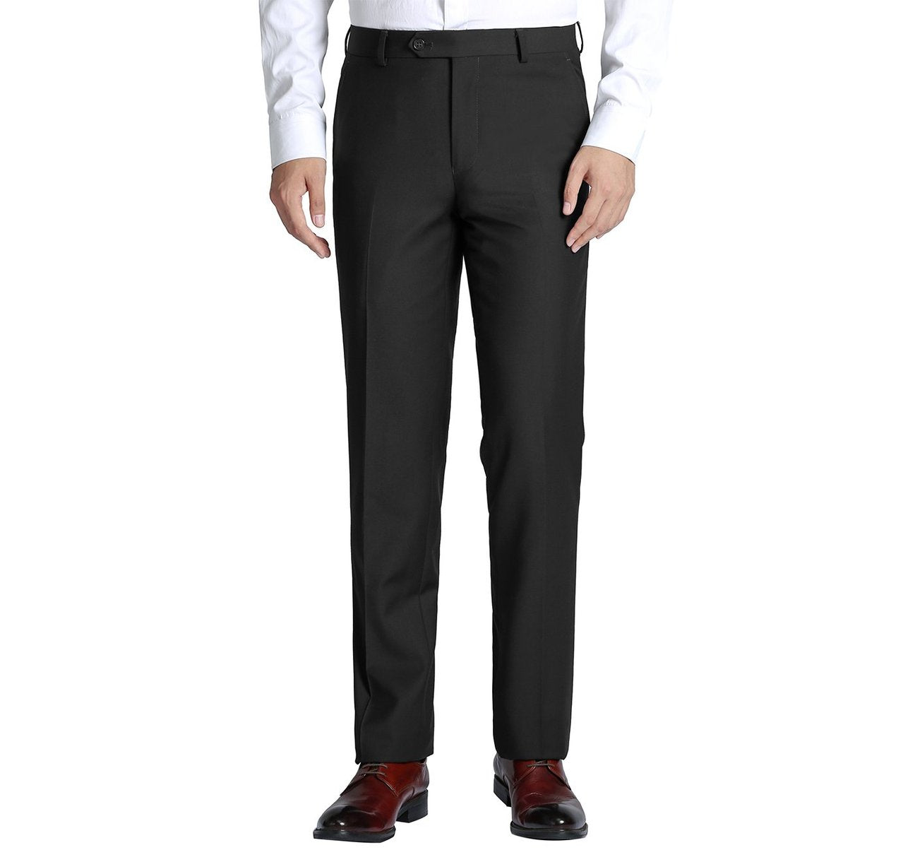 Renoir Mens Pants 201-1-BLK ( Flat Front Suit Separate Pants ) Black / 36R | Designer Church Suits Renoir Mens Pants 201-1-BLK ( Flat Front Suit Separate Pants ) Black / 36R | Designer Church Suits
