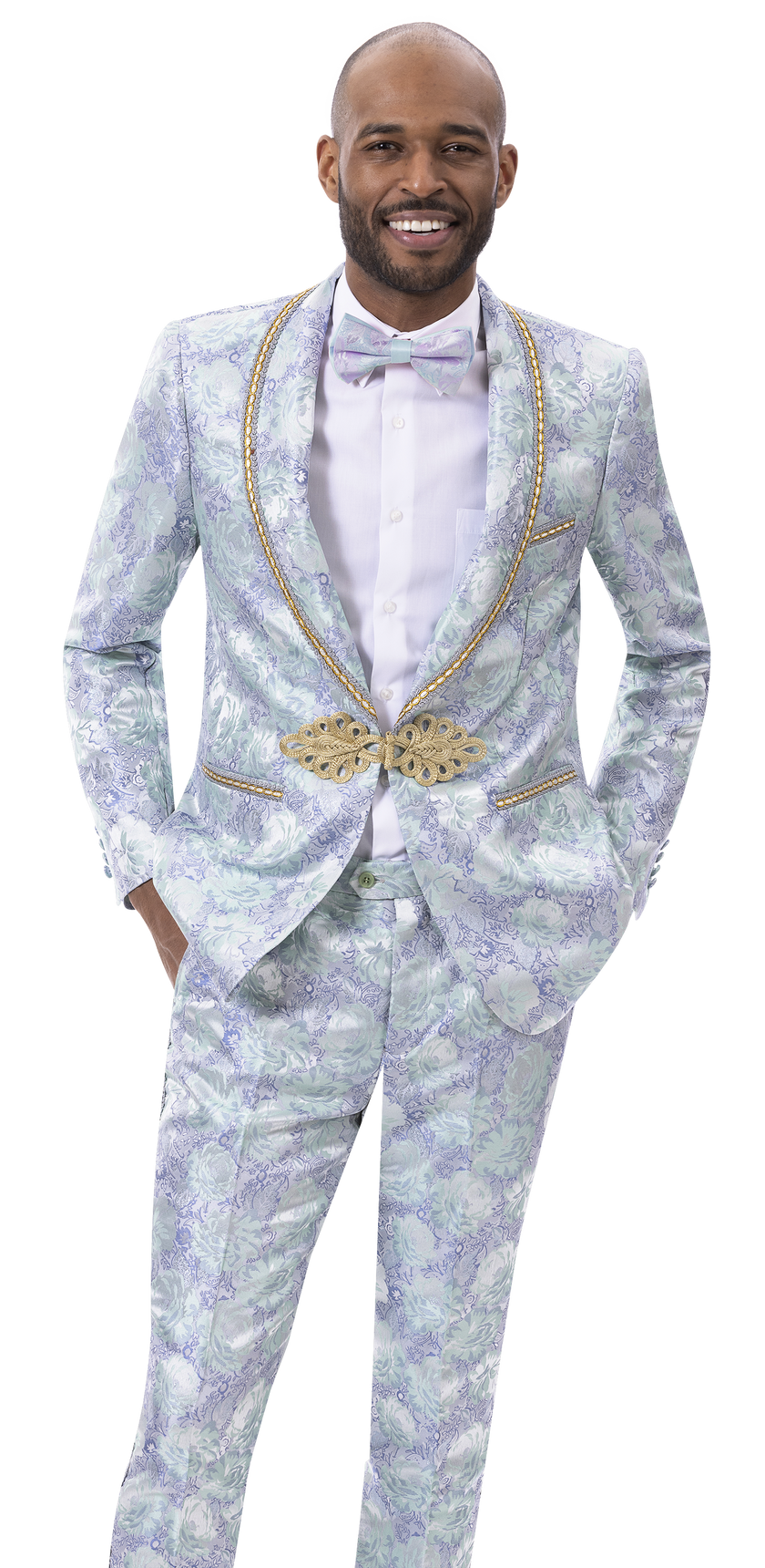 EJ Samuel Suit Blue Contemporary Suits for The Fashion-Forward Man