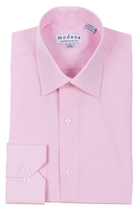 Modena Contemporary Fit Regular Cuff Shirt - M300BS0R - Pink Pink / 16 / 34/35 Modena Contemporary Fit Regular Cuff Shirt - M300BS0R - Pink Pink / 16 / 34/35