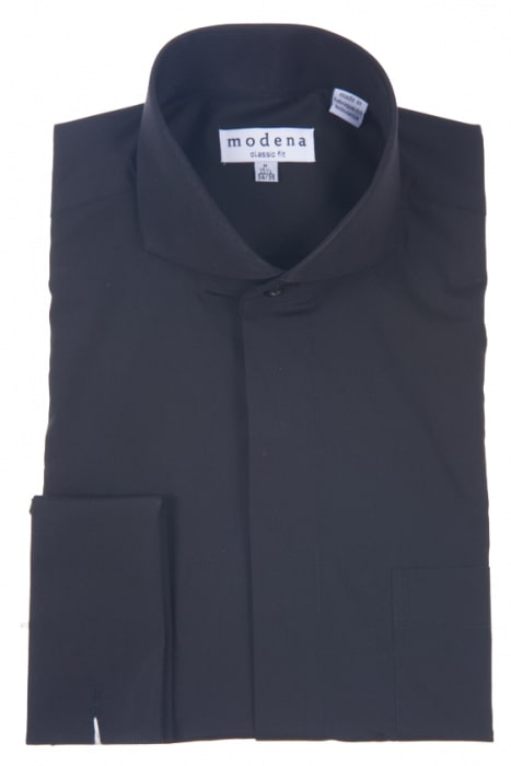 Modena Classic Fit French Cuff M300CA0F Black Unique Design Menswear Modena Classic Fit French Cuff M300CA0F Black Unique Design Menswear