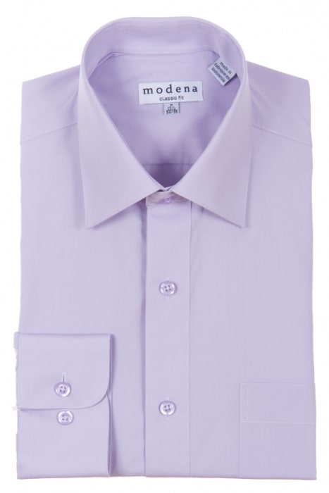 Modena - Dress Shirt - Classic Fit - Poplin - Lavender 24 / 34/35 Modena - Dress Shirt - Classic Fit - Poplin - Lavender 24 / 34/35