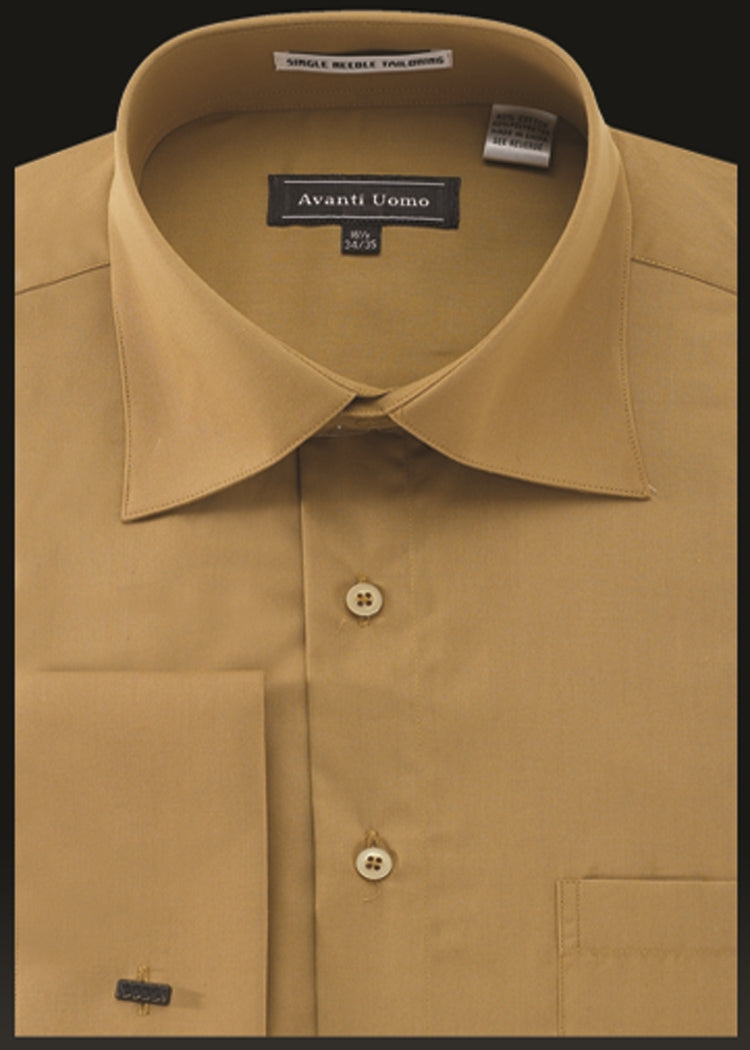 Avanti Uomo French Cuff Dress Shirt DN32M Mustard Gold – Unique Design Menswear Avanti Uomo French Cuff Dress Shirt DN32M Mustard Gold – Unique Design Menswear