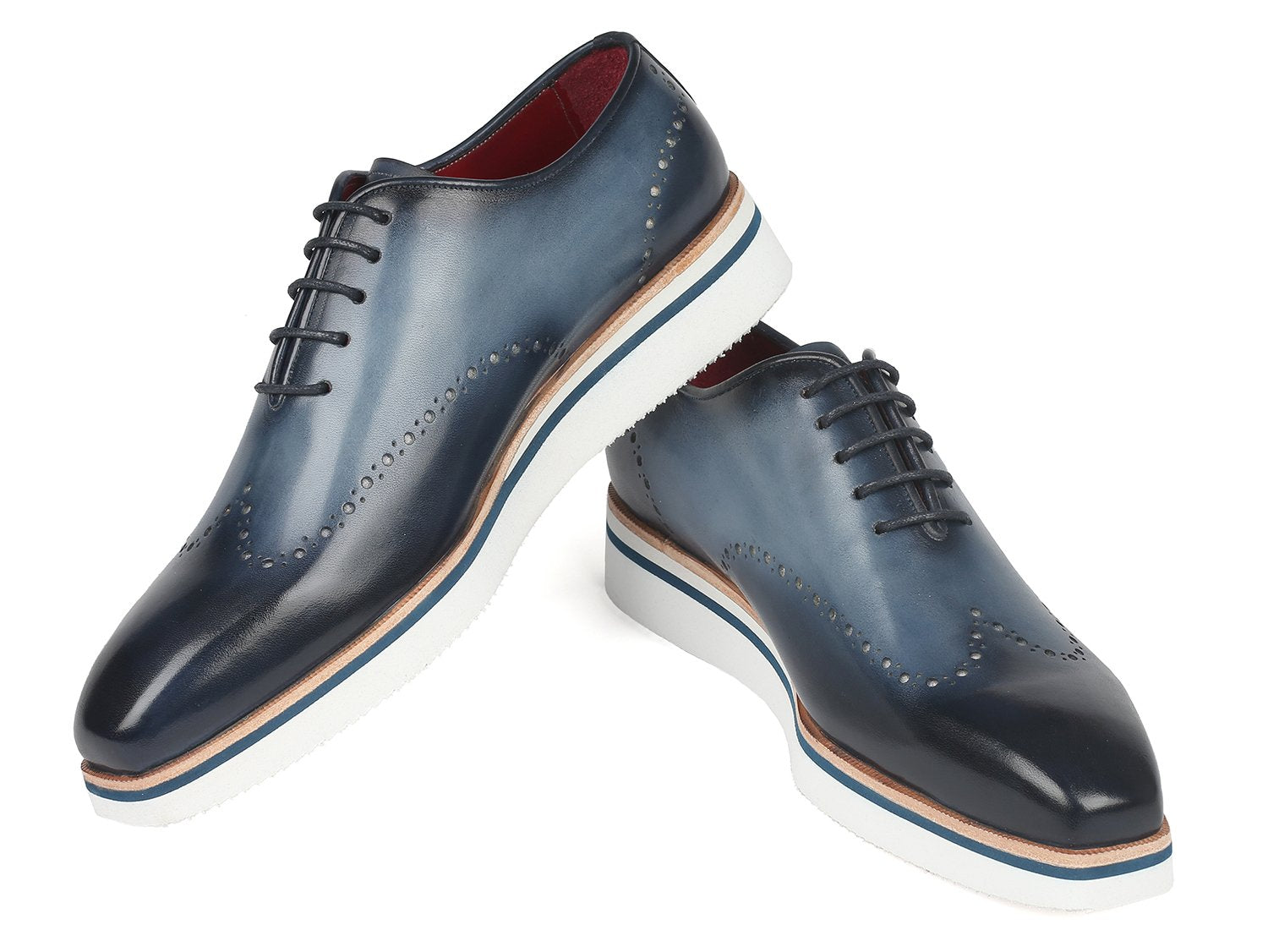 Paul Parkman Smart Casual Wingtip Oxfords Navy - 187-NAVY EU 40 - US 7.5 Paul Parkman Smart Casual Wingtip Oxfords Navy - 187-NAVY EU 40 - US 7.5
