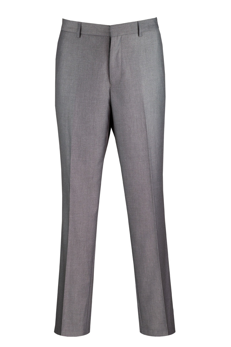 Grey Wool Feel Modern Fit Flat Front Dress Pants, 42/32 WAIST Grey Wool Feel Modern Fit Flat Front Dress Pants, 42/32 WAIST