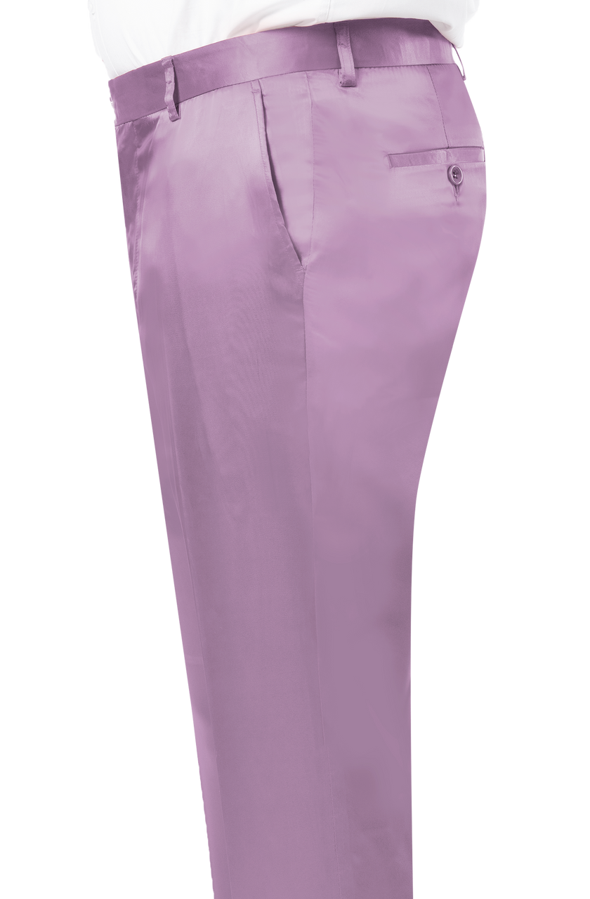 purple dress pants mens EJ Samuel Mauve Satin Pants PS02 Open / 42