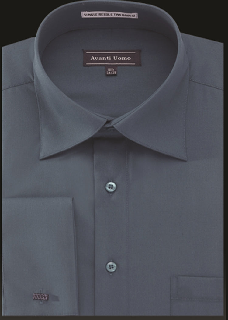 Avanti Uomo French Cuff Dress Shirt DN32M Steel Blue Unique Design Menswear Avanti Uomo French Cuff Dress Shirt DN32M Steel Blue Unique Design Menswear