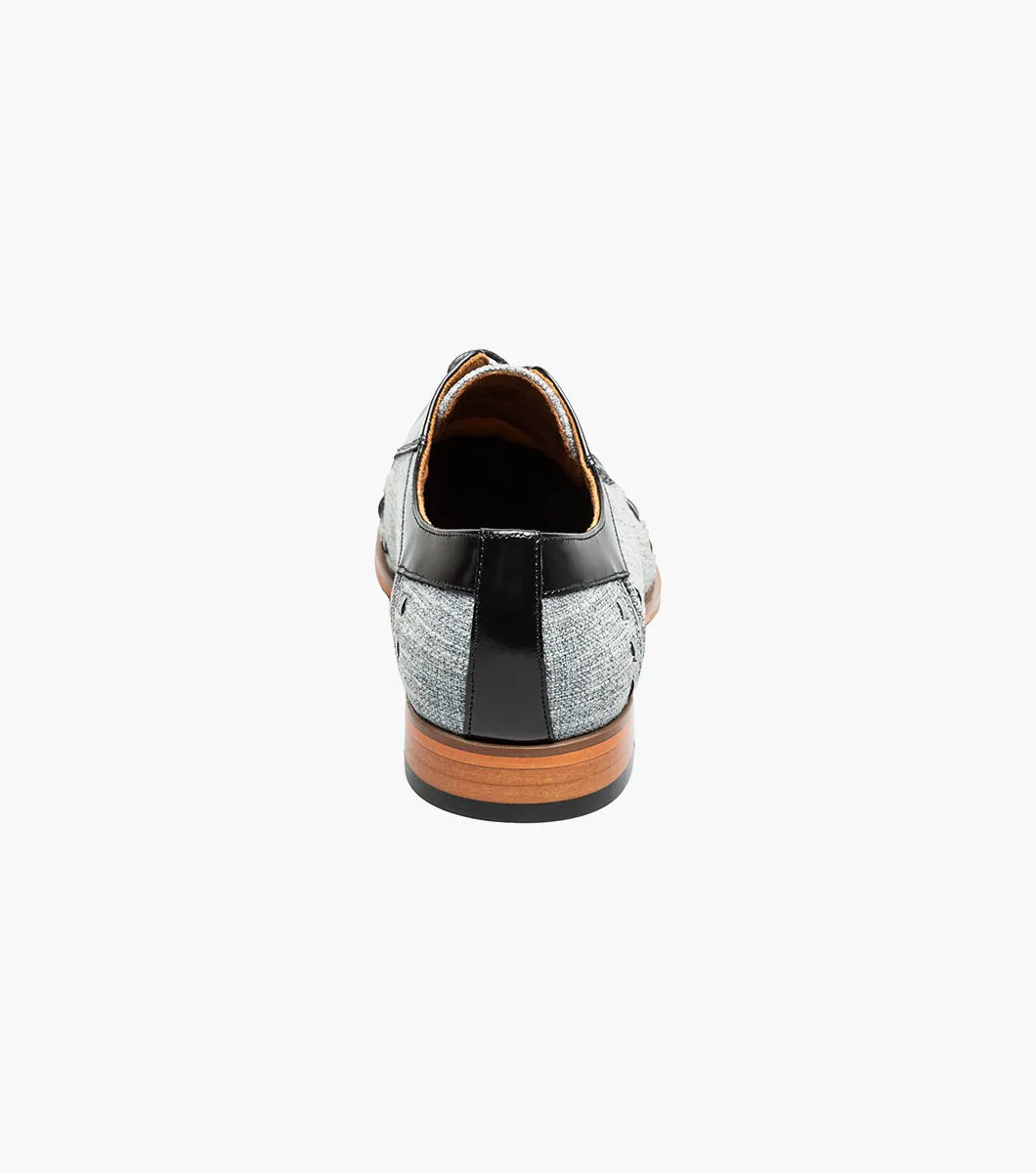 Stacy Adams - Halstead Cap Toe Oxford - Black/Gray - 25765-975 - Unique Design Menswear