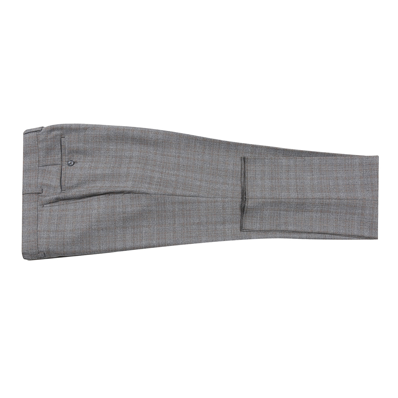 The ENGLISH LAUNDRY Double-breasted Gray Check Suit EL12-60-093 by English Laundry is showcased on a mannequin, styled with a white dress shirt and a red tie.