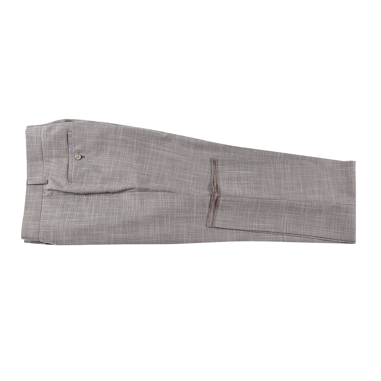 The ENGLISH LAUNDRY Brown Check Suit 22-18-652EL by English Laundry is a slim fit blazer with notch lapels, two-button closure, and patch pockets, shown over a white dress shirt and blue striped tie on a mannequin.