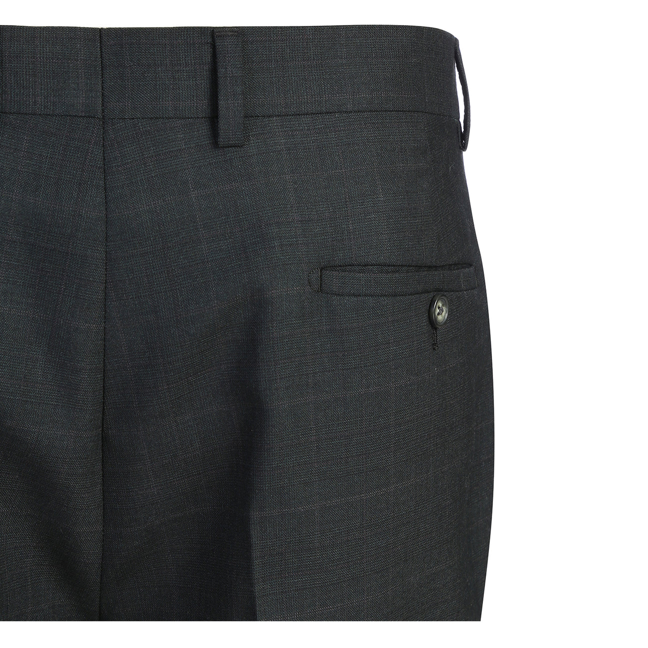 The ENGLISH LAUNDRY 2pc Wool Suit Olive EL22-58-341 by English Laundry features a slim fit jacket in olive wool with two buttons, subtle patterning, and a distinctive inner lining with colorful floral designs.