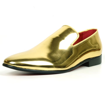 FI-7548 Silver Patent Slip On Leafer Fiesso by Aurelio Garcia