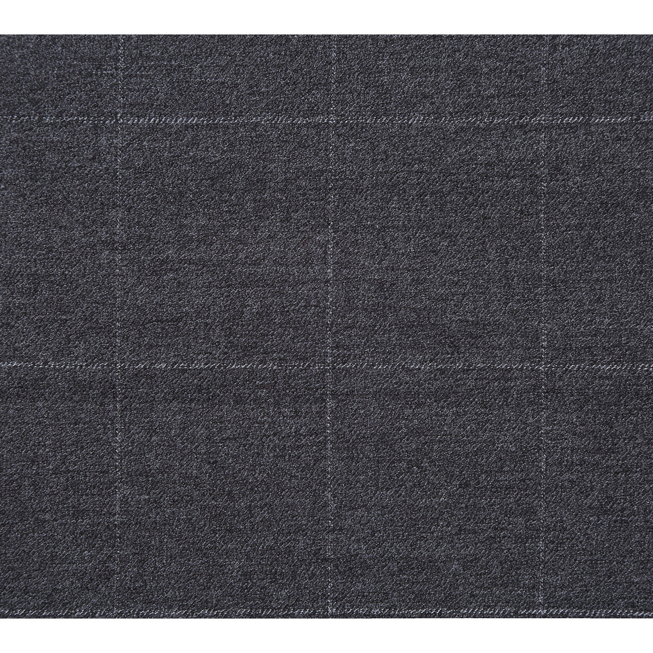 The Renoir Alessandro Vitello New Slim Fit Checked Gray Suit 293-31 is showcased on a mannequin over a white dress shirt with a purple polka dot tie, highlighting its modern elegance for men.