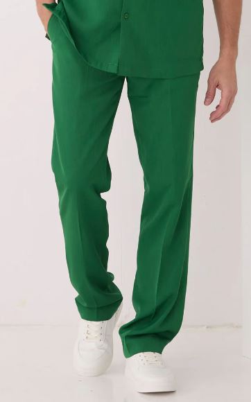 The Inserch 2pc Set features a white short-sleeve microfiber button-up shirt with a spread collar, laid flat on a light background. Brand: Inserch.