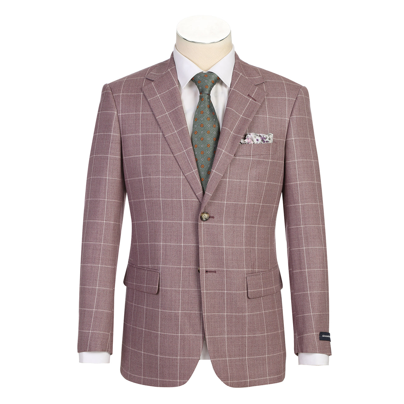 Alessandro Vitello by Renoir 2-Piece New Slim Fit Single Breasted Notch Lapel Purple Suit 201-14