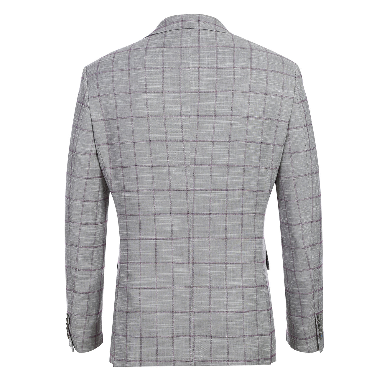 The ENGLISH LAUNDRY White Check Suit 12-60-092EL by English Laundry features a modern slim fit with notch lapels, two buttons, front pockets, and a patterned lining for a sharp, stylish look.