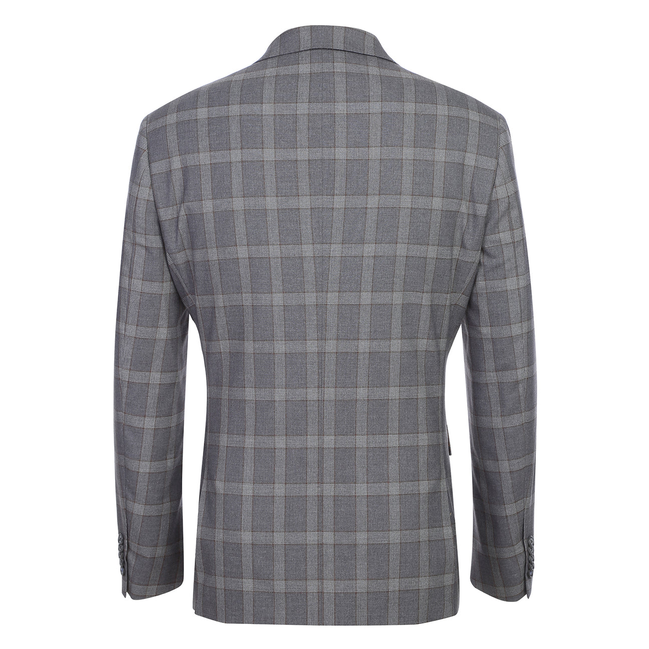 The ENGLISH LAUNDRY 2pc Suit Brown 32-68-092EL by English Laundry features a slim fit, two-button closure, notched lapels, and a partially visible floral patterned inner lining.