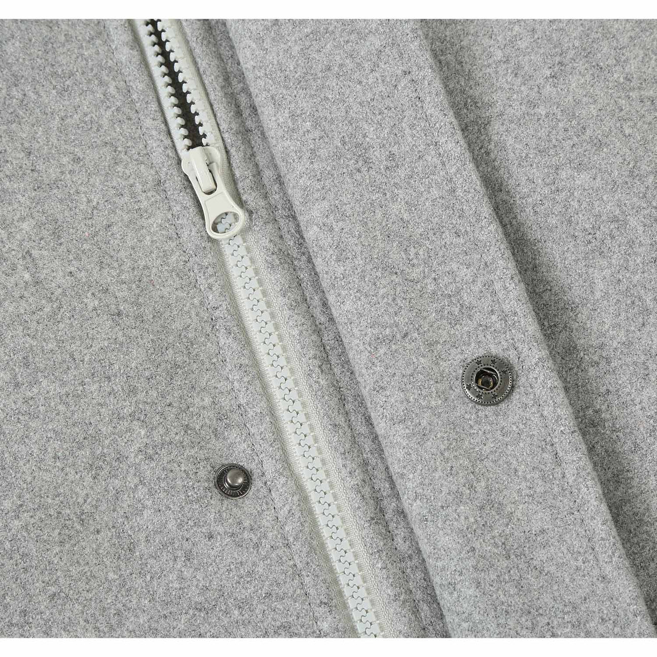 The ENGLISH LAUNDRY Gray Short Coat EL84-01-092 by English Laundry features a collar, single-breasted front buttons, and two large patch pockets in a wool-blend fabric.
