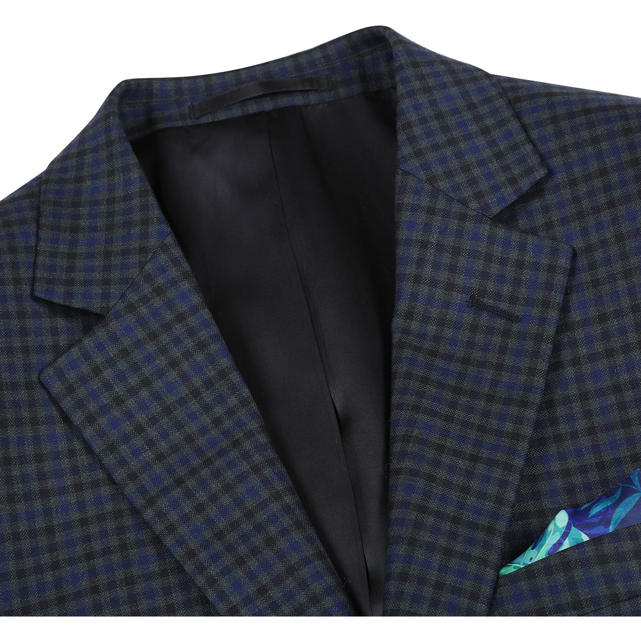 The Alessandro Vitello by Renoir New Slim Fit Wool Green Blazer 567-4 from Renoir features a modern silhouette, notch lapel, and two-button closure, styled here with a matching tie and white shirt.