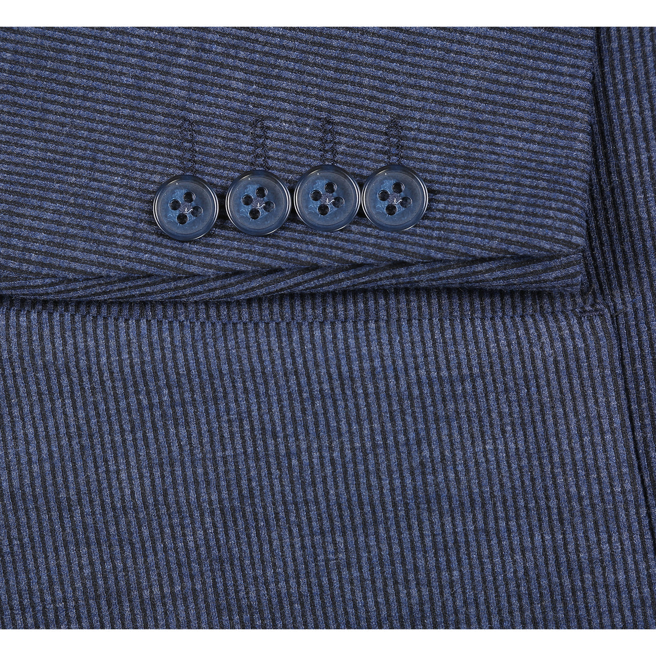 Pellagio Men's Slim Fit Riserva Jacket Gray Blue PF25-13, layered over a matching zip-up hoodie, features a white and patterned pocket square in the breast pocket.